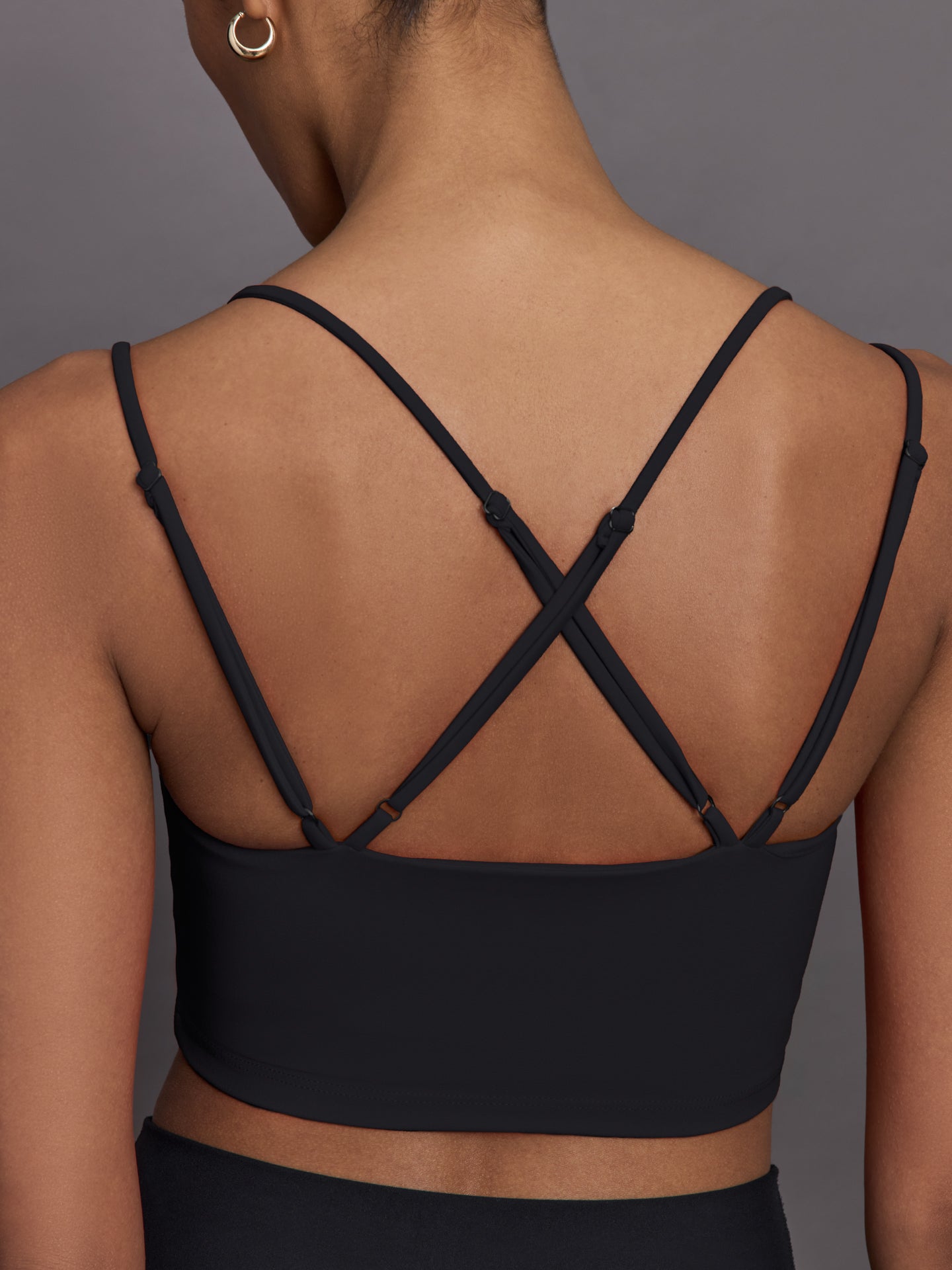 Carbon38 | Strappy Bra in Melt - Black