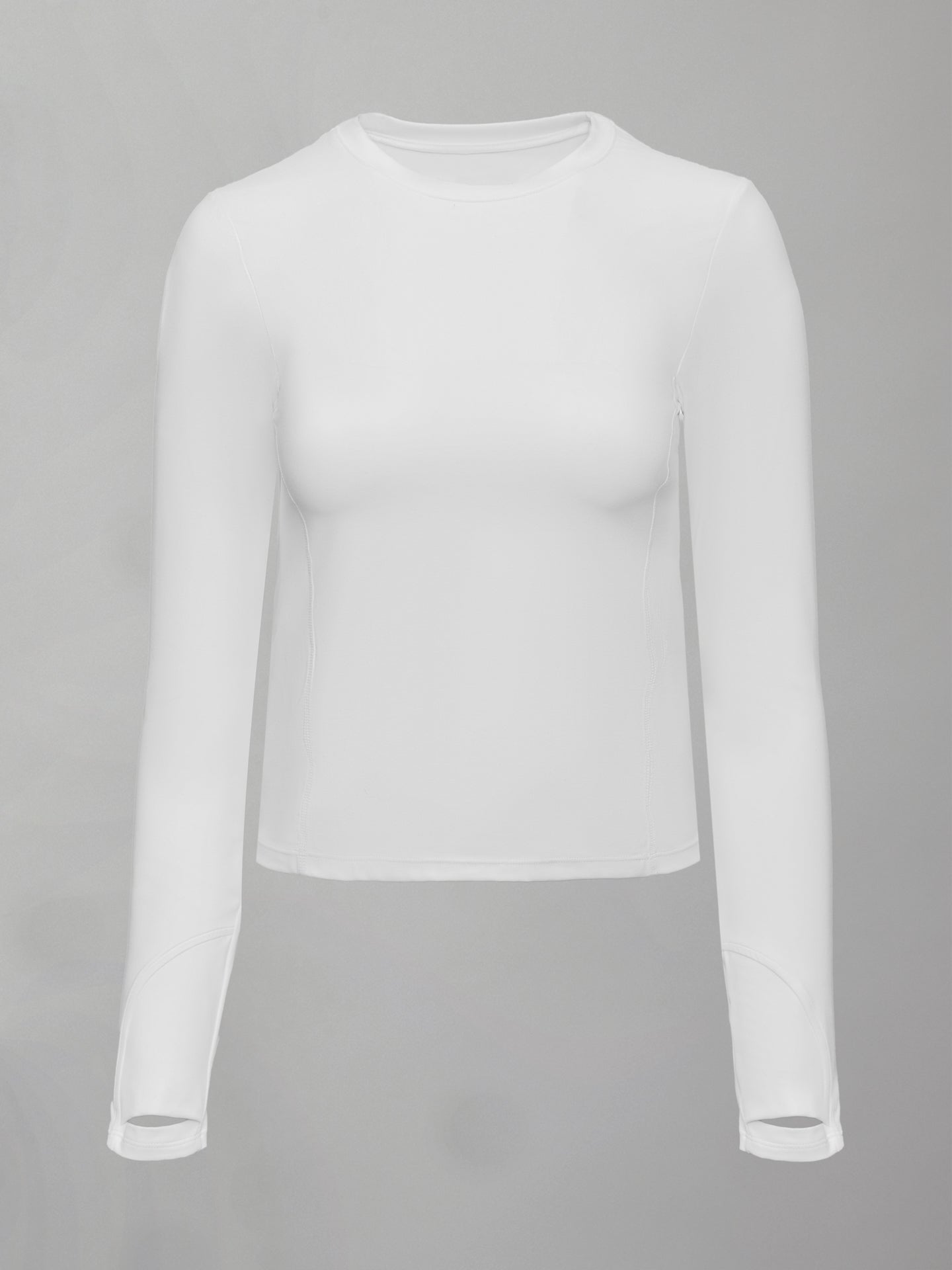 Carbon38 | Long Sleeve Crew Neck in Melt - White