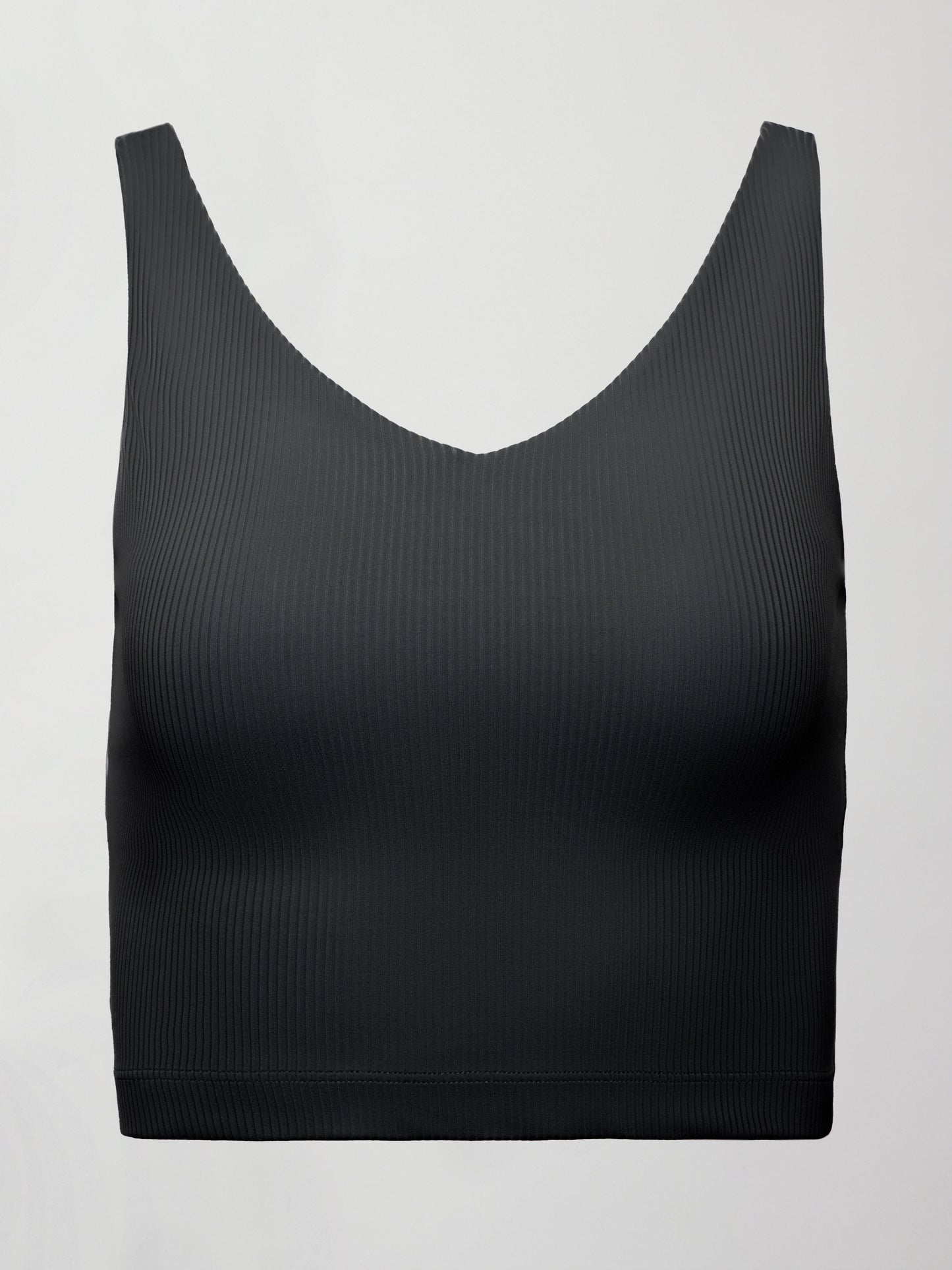 Carbon38 | V-Neck Tank in Ribbed Melt - Black