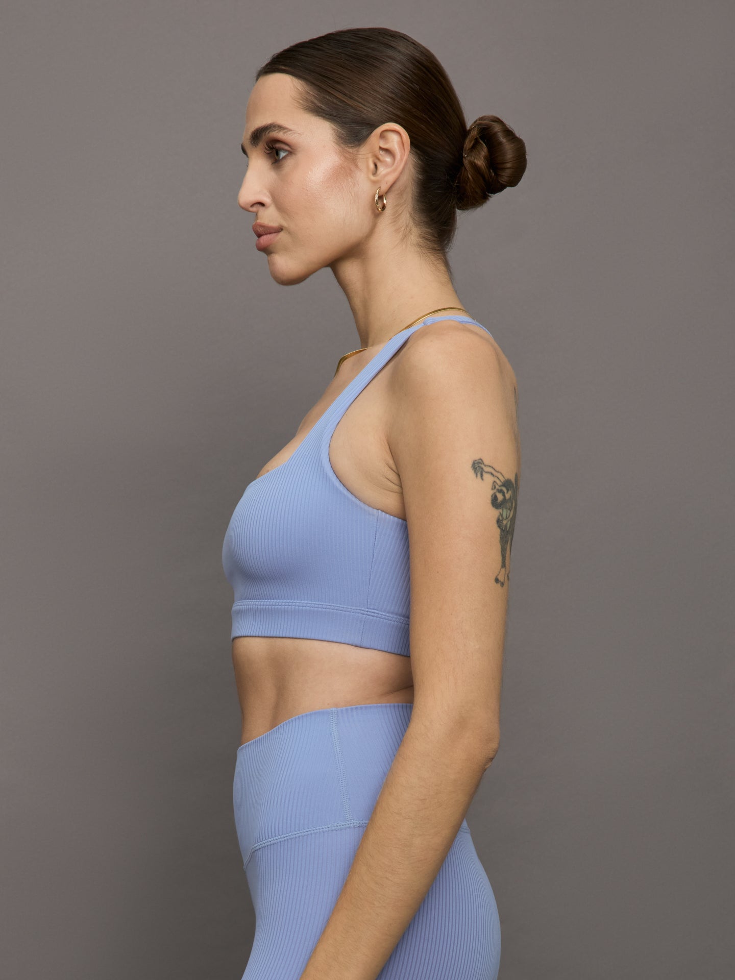 Carbon38 | Racerback Bra in Ribbed Melt - Hydrangea