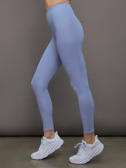 Carbon38 | High Rise Legging in Ribbed Melt - Hydrangea