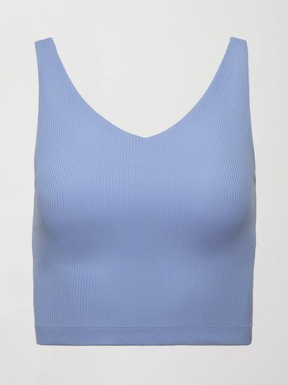 Carbon38 | V-Neck Tank in Ribbed Melt - Hydrangea