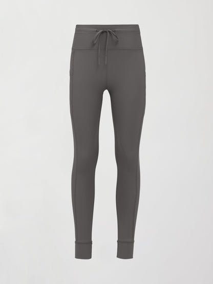 Carbon38 | High Rise Pocket Legging in Ribbed Melt - Steel Grey