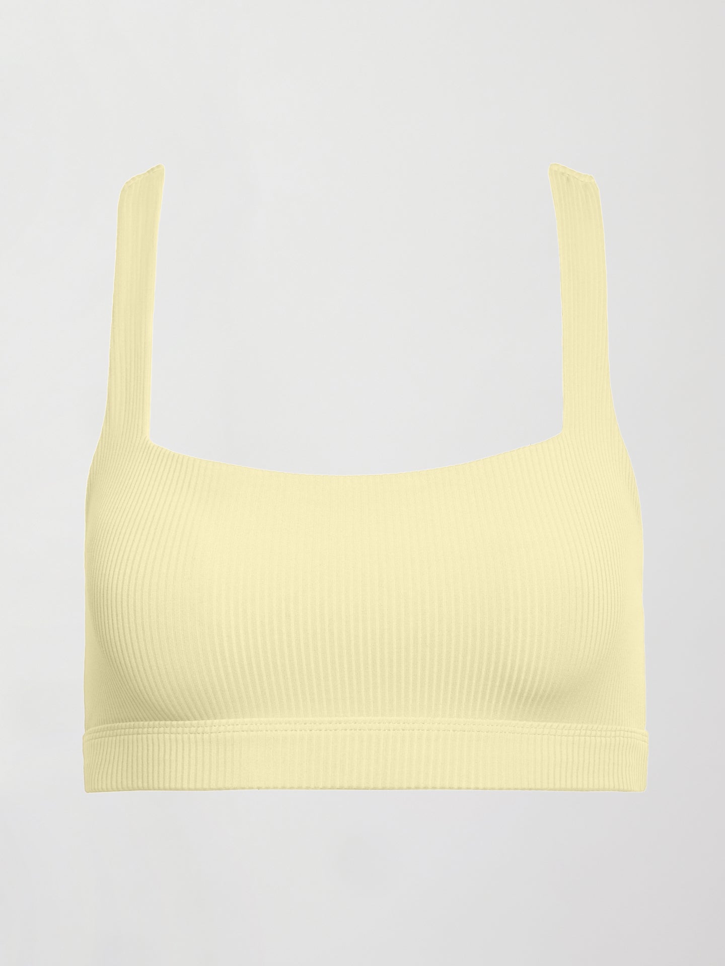Carbon38 | Racerback Bra in Ribbed Melt - Pastel Yellow
