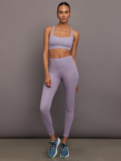 Carbon38 | Racerback Bra in Ribbed Melt - Lavender Grey