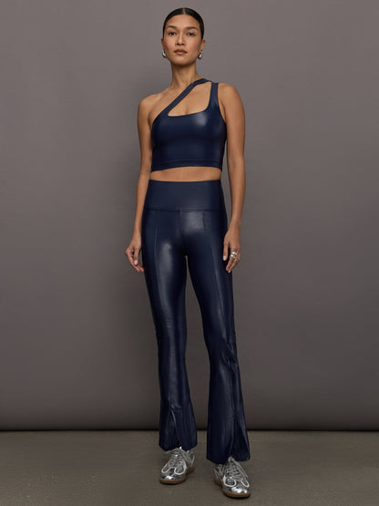 Carbon38 | One Shoulder Bra Top in Takara Shine - Navy Blazer