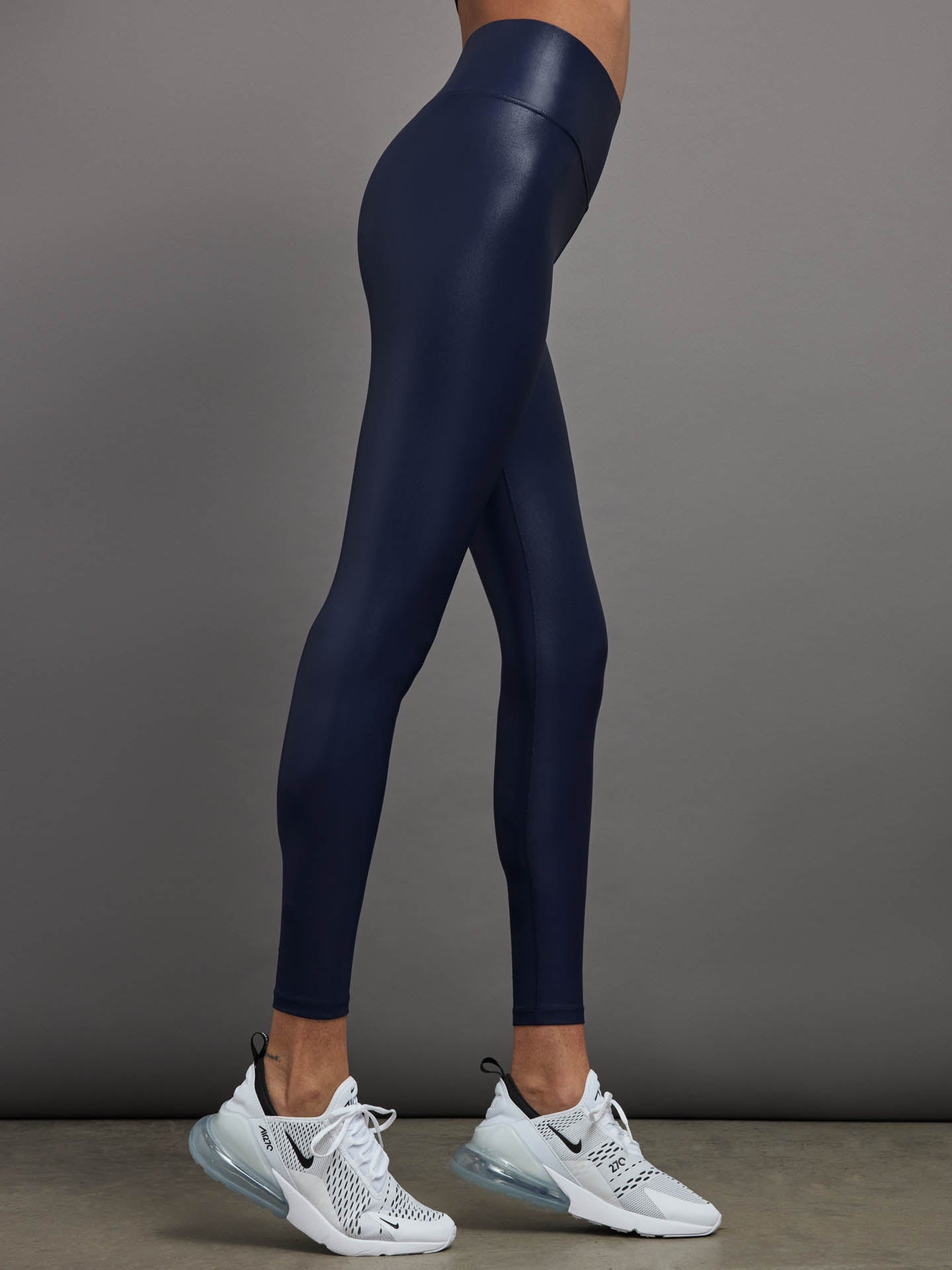 Carbon38 | High Rise Full-Length Legging in Takara Shine - Navy Blazer