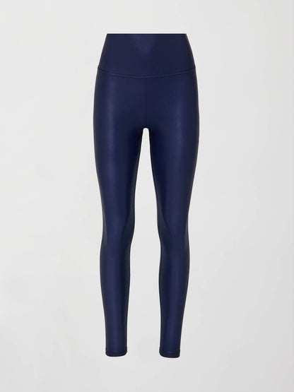 Carbon38 | High Rise Full-Length Legging in Takara Shine - Navy Blazer