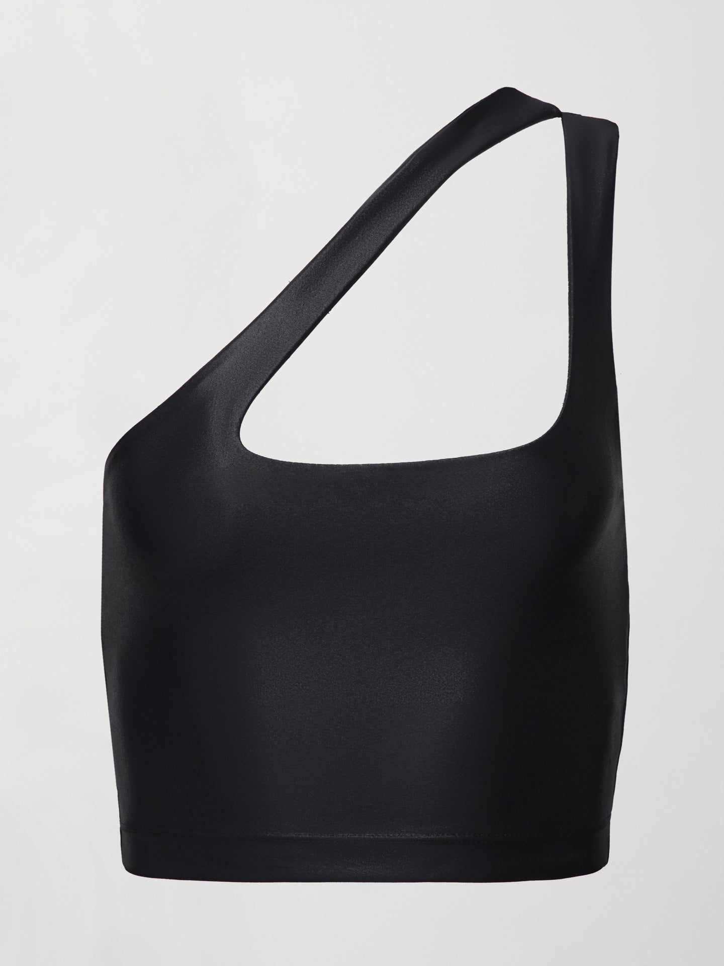 Carbon38 | One Shoulder Bra Top in Takara Shine - Black