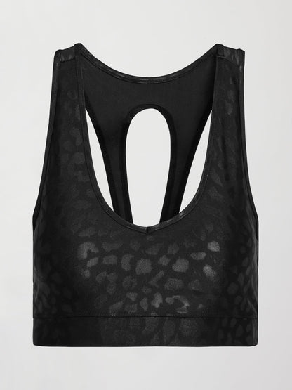 Carbon38 | Action Bra 2.0 in Leopard Takara Shine - Black