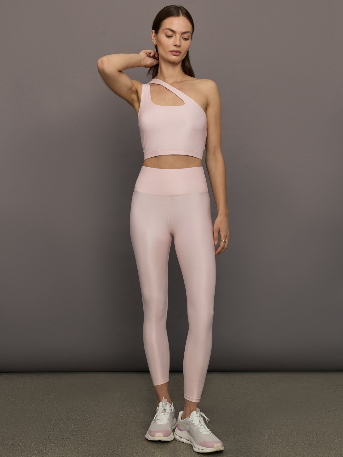 Carbon38 | One Shoulder Bra Top in Takara Shine - Lotus