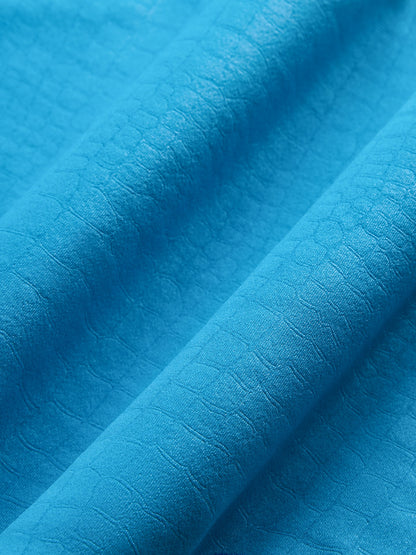 Carbon38 | High Rise 7/8 Legging in Croc Takara Shine - Enamel Blue