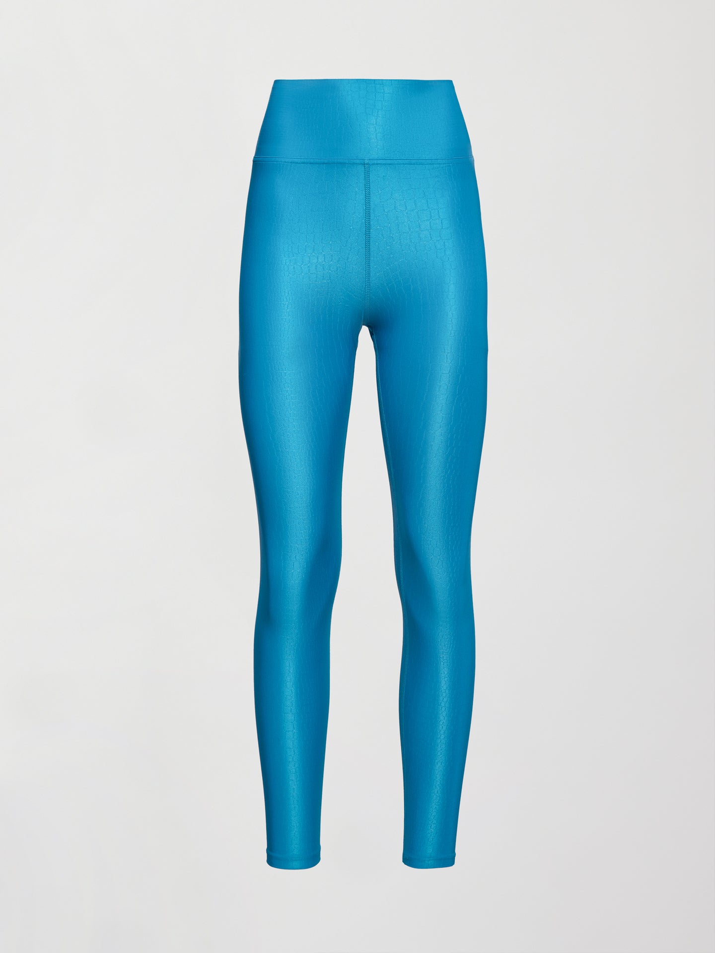 Carbon38 | High Rise 7/8 Legging in Croc Takara Shine - Enamel Blue