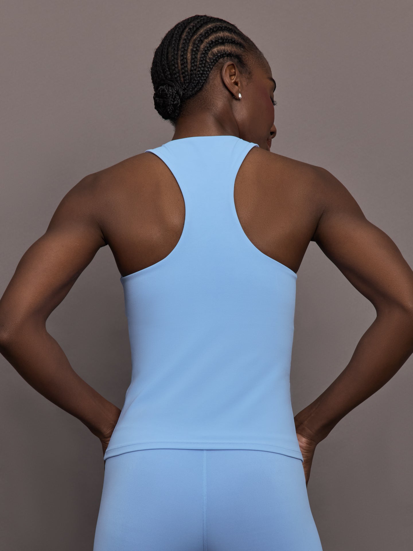 Carbon38 | Racer High Neck Active Tank in Diamond Compression - Serenity