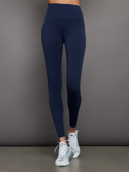 Carbon38 | High Rise Full-Length Legging in Diamond Compression - Navy Blazer