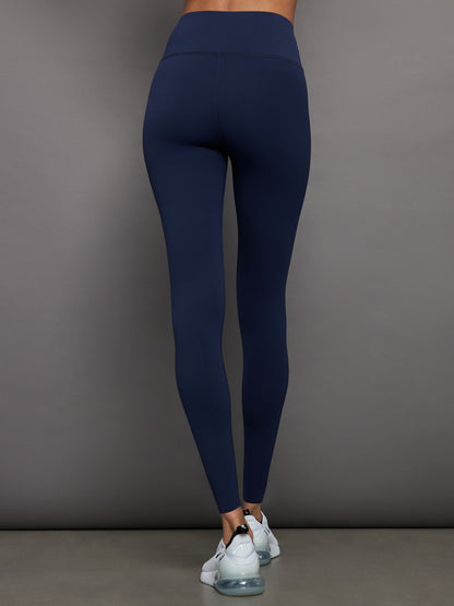 Carbon38 | High Rise Full-Length Legging in Diamond Compression - Navy Blazer