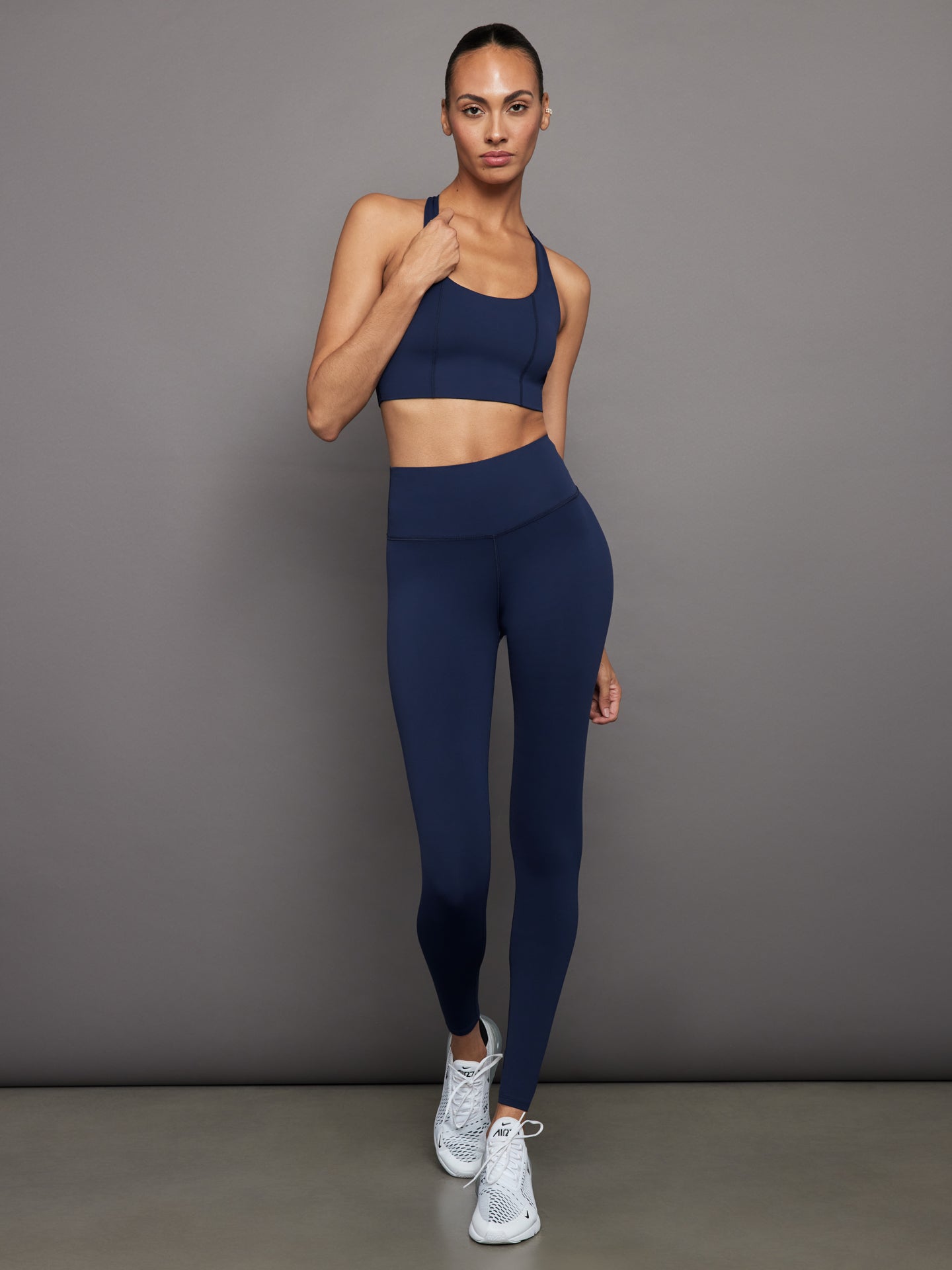 Carbon38 | High Rise Full-Length Legging in Diamond Compression - Navy Blazer