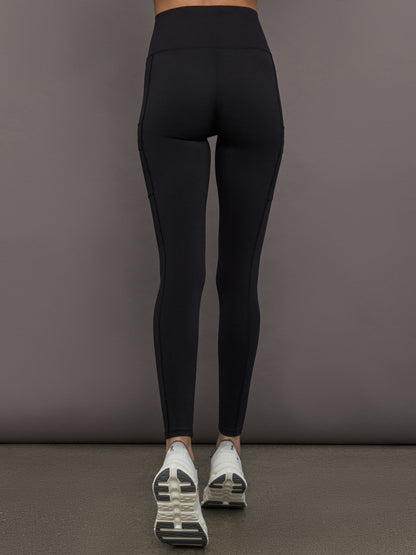 Carbon38 | High Rise Pocket Legging in Diamond Compression - Black