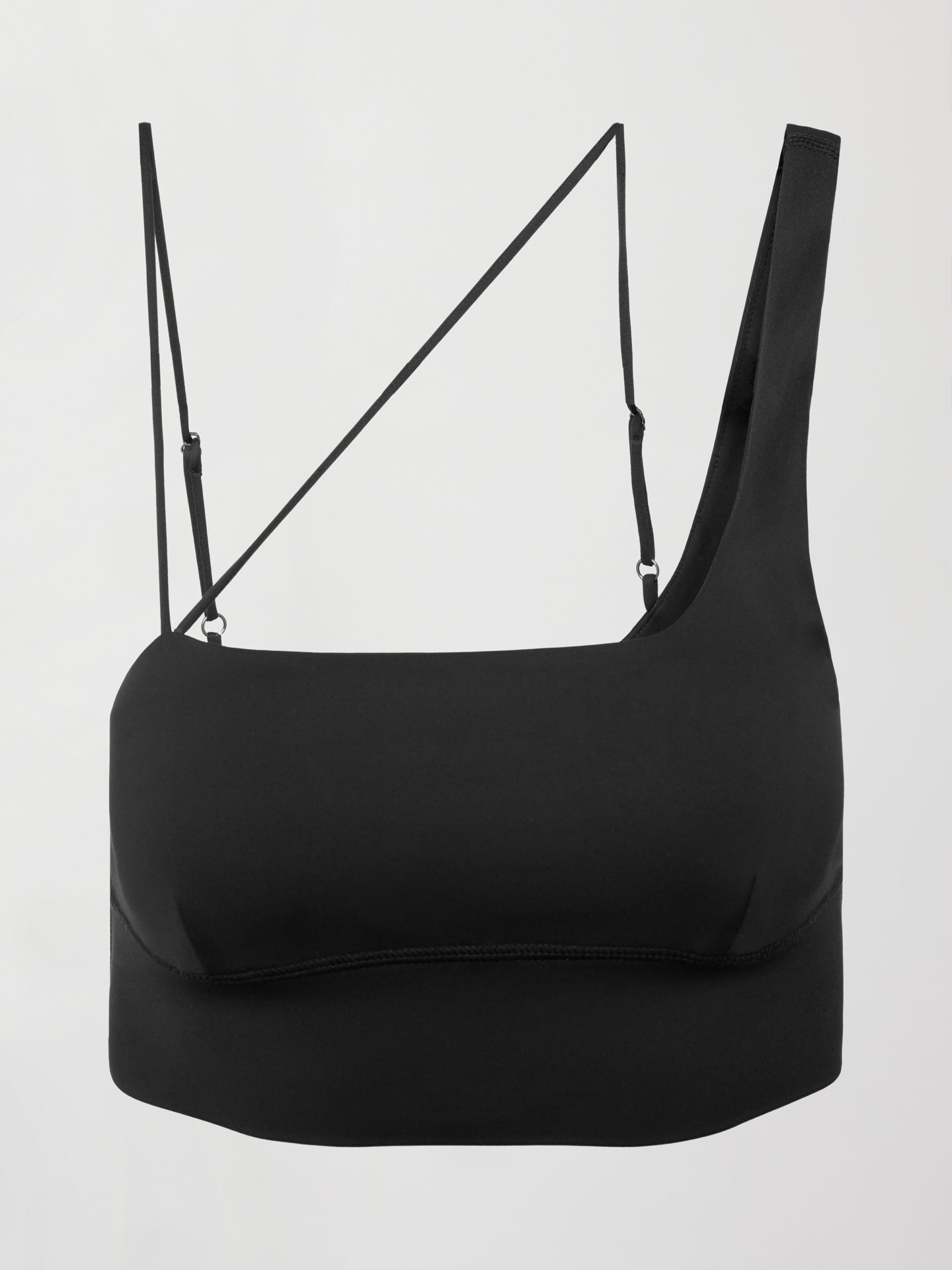 Carbon38 | Asymmetrical Strappy Bra in Diamond Compression - Black