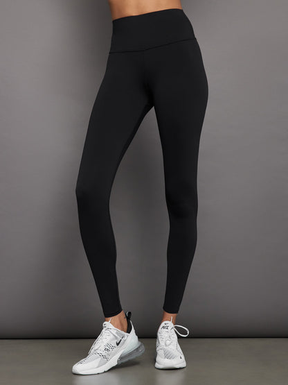 Carbon38 | High Rise Full-Length Legging in Diamond Compression - Black