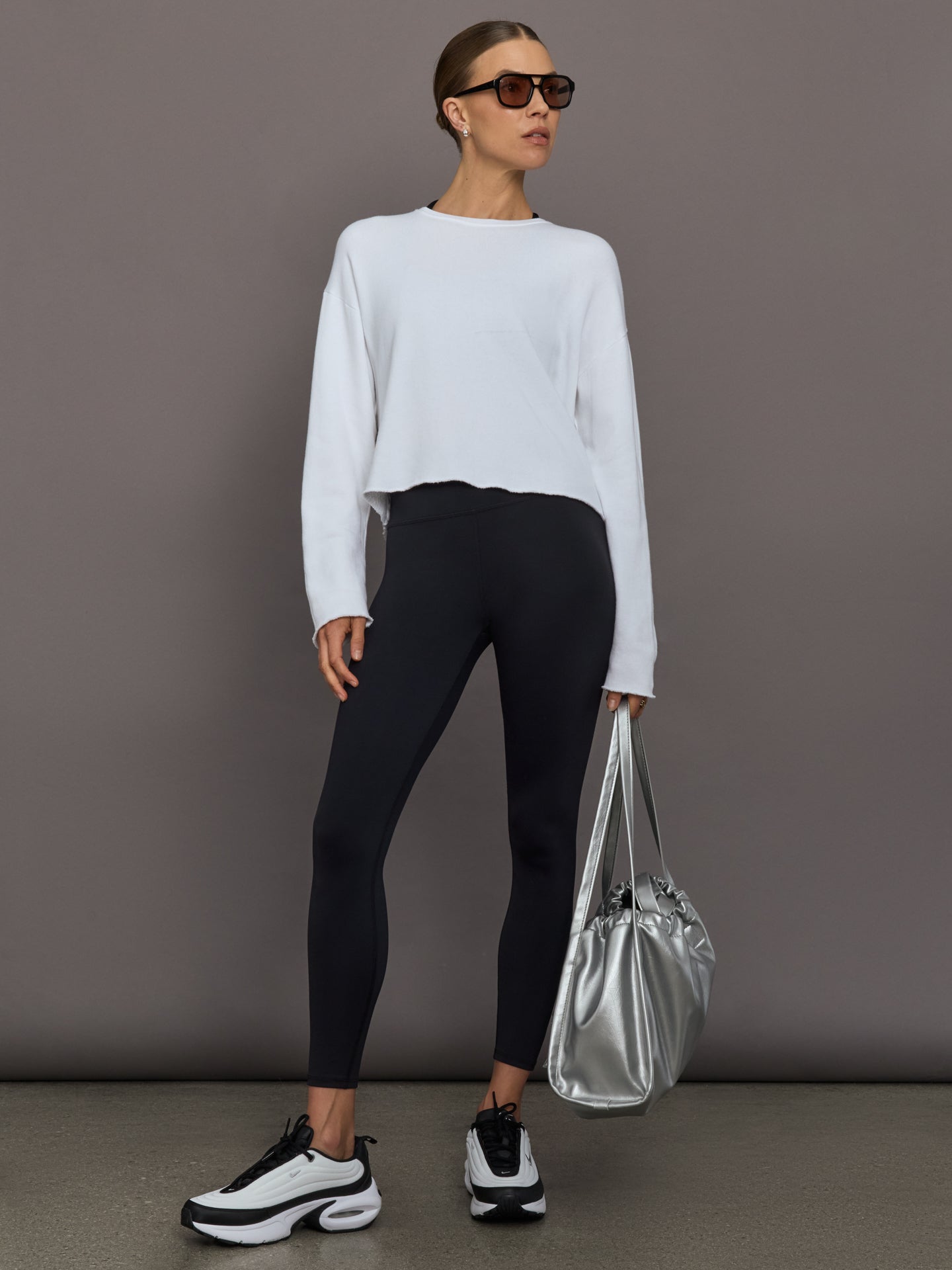 Carbon38 | High Rise Full-Length Legging in Diamond Compression - Black