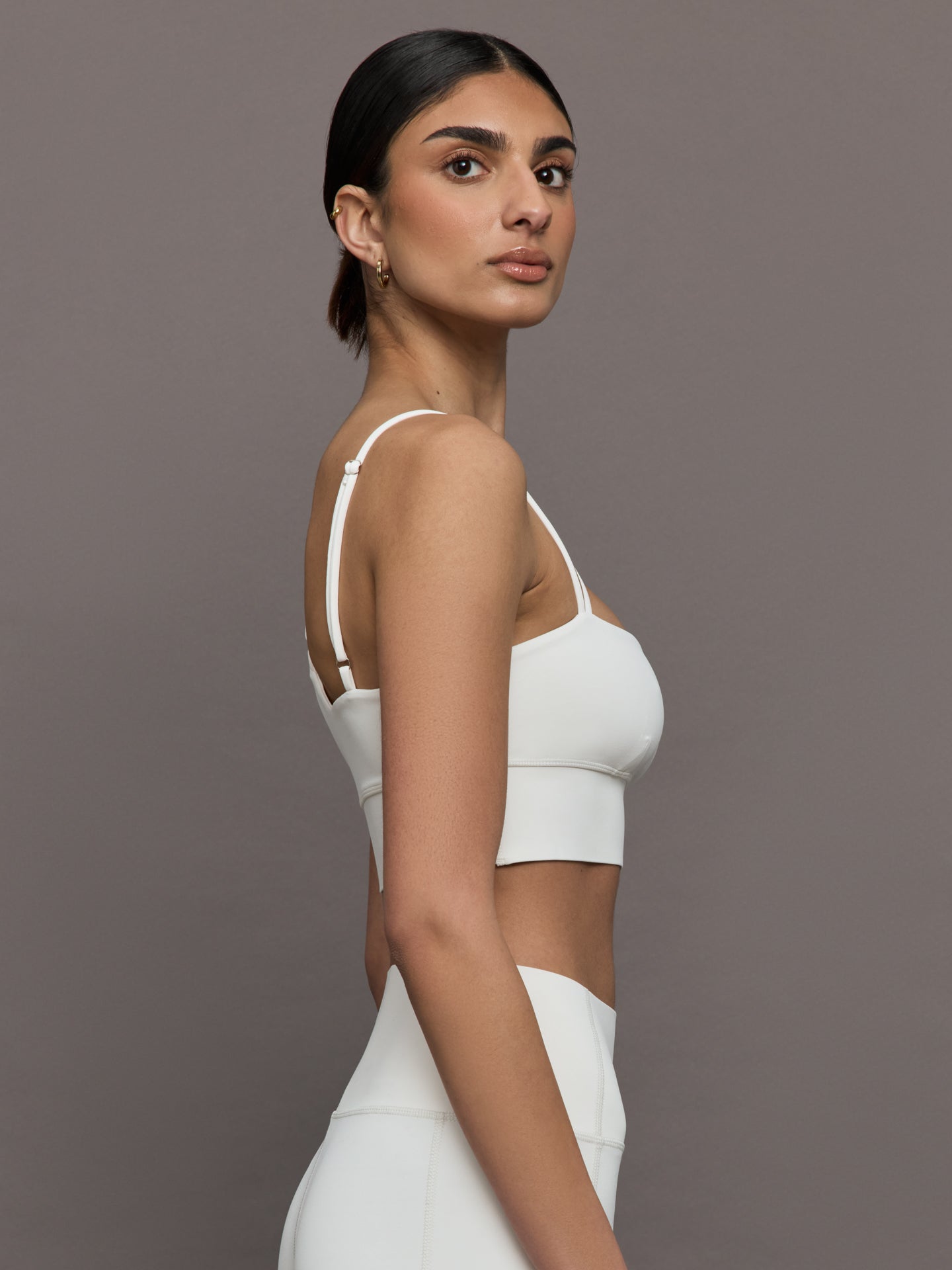 Carbon38 | Asymmetrical Strappy Bra in Diamond Compression - Cloud Dancer