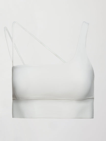 Carbon38 | Asymmetrical Strappy Bra in Diamond Compression - Cloud Dancer