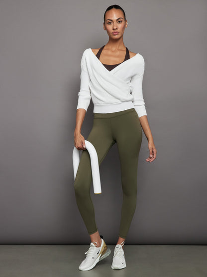Carbon38 | High Rise Full-Length Legging in Diamond Compression - Olive