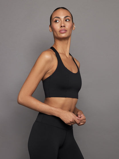 Carbon38 | T Back Bra In Diamond Compression - Black