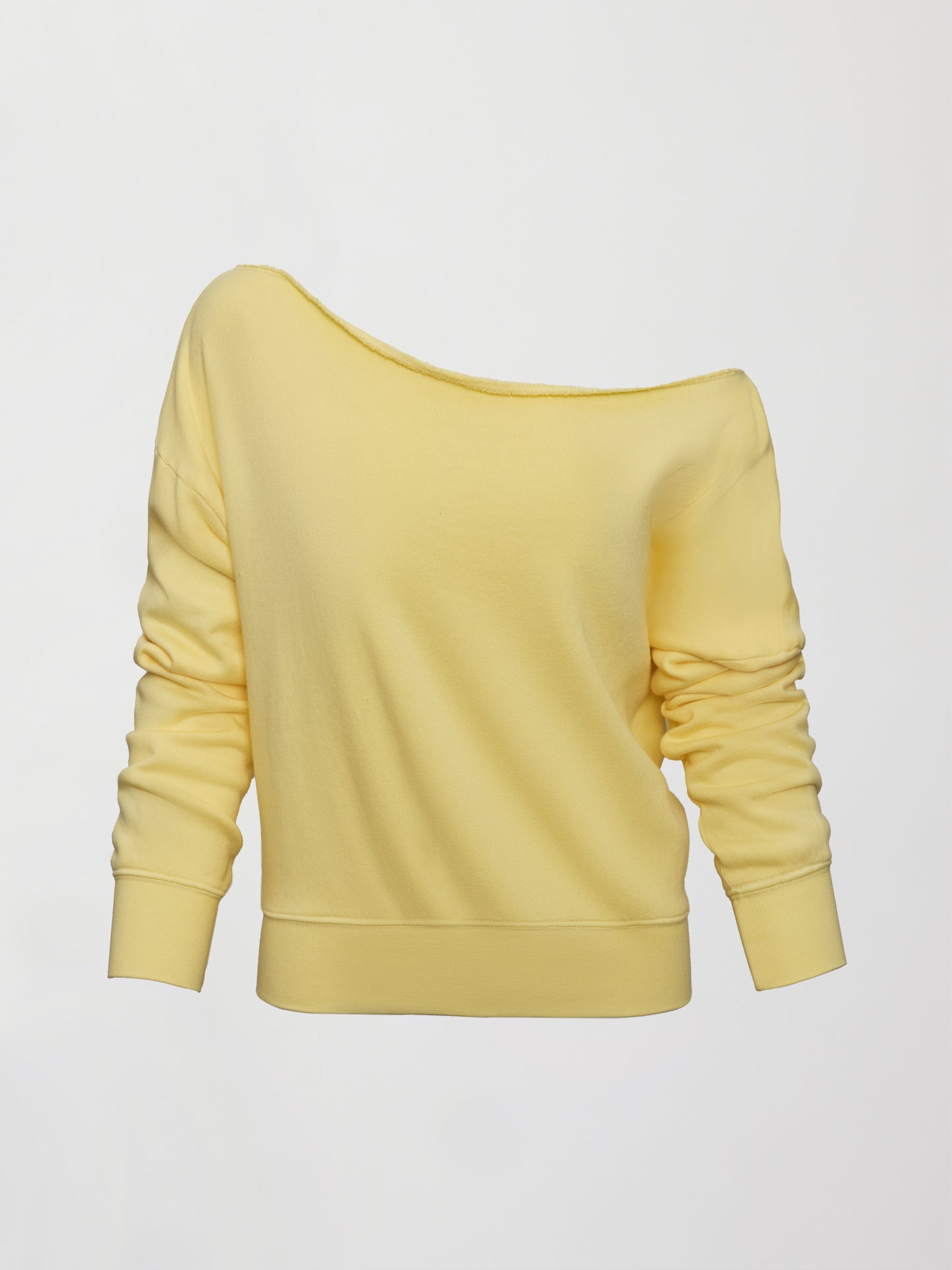 Carbon38 | Off Shoulder Sweatshirt in French Terry - Banana