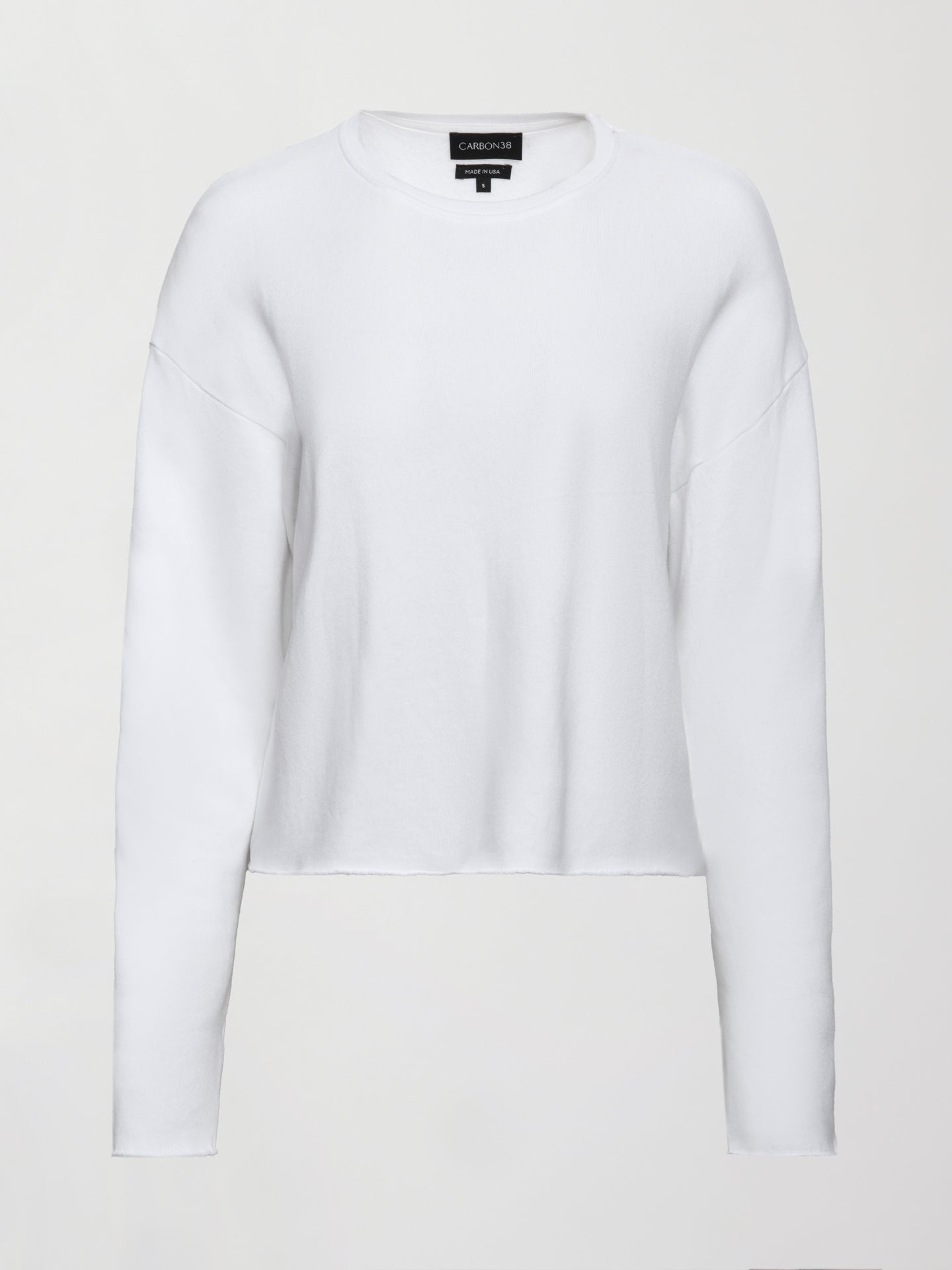 Carbon38 | Crew Neck Sweatshirt in French Terry - White