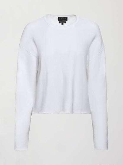 Carbon38 | Crew Neck Sweatshirt in French Terry - White