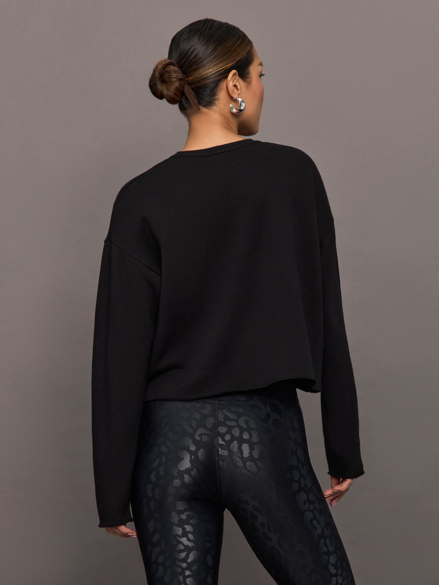 Carbon38 | Crew Neck Sweatshirt in French Terry - Black