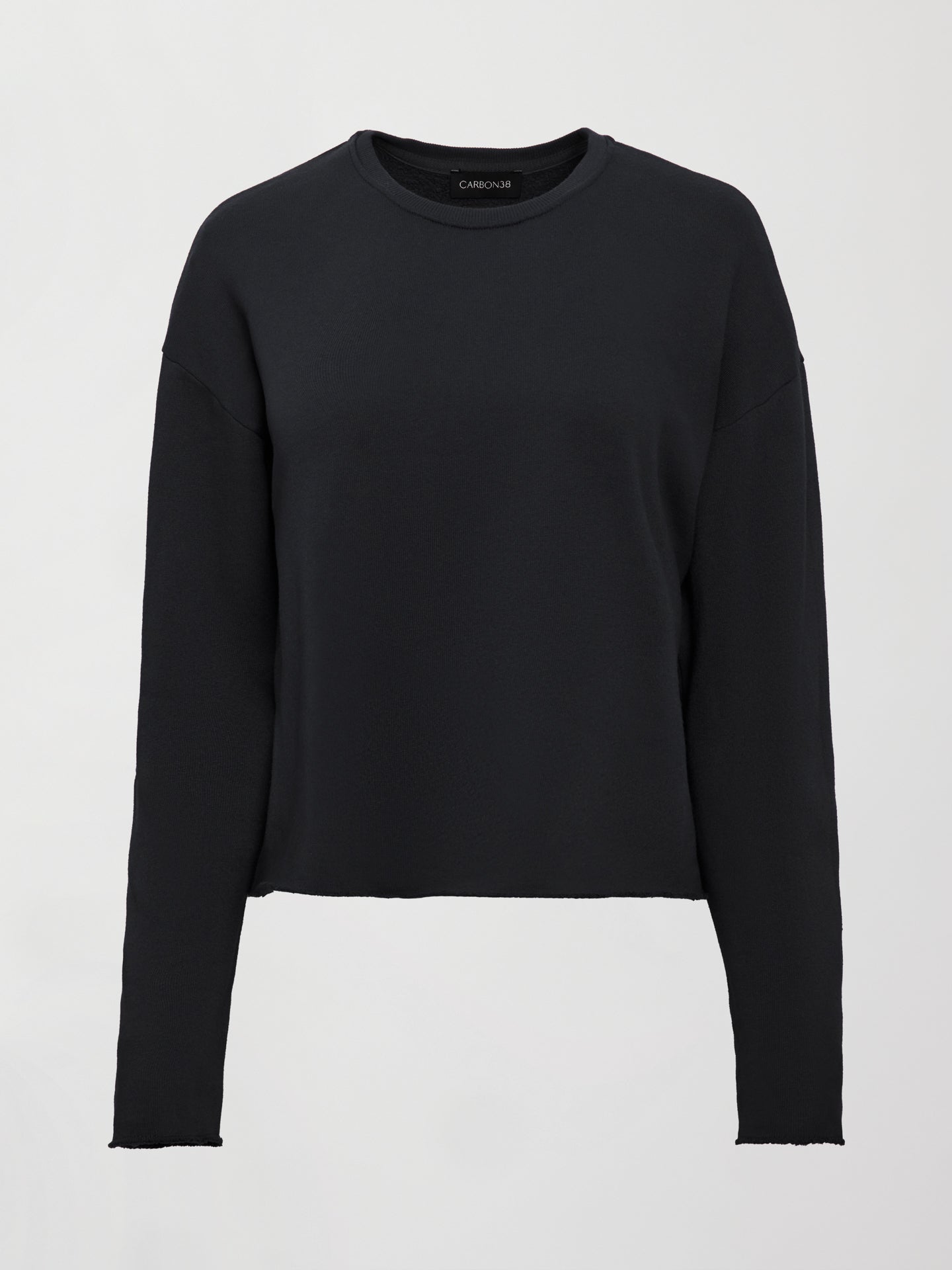 Carbon38 | Crew Neck Sweatshirt in French Terry - Black