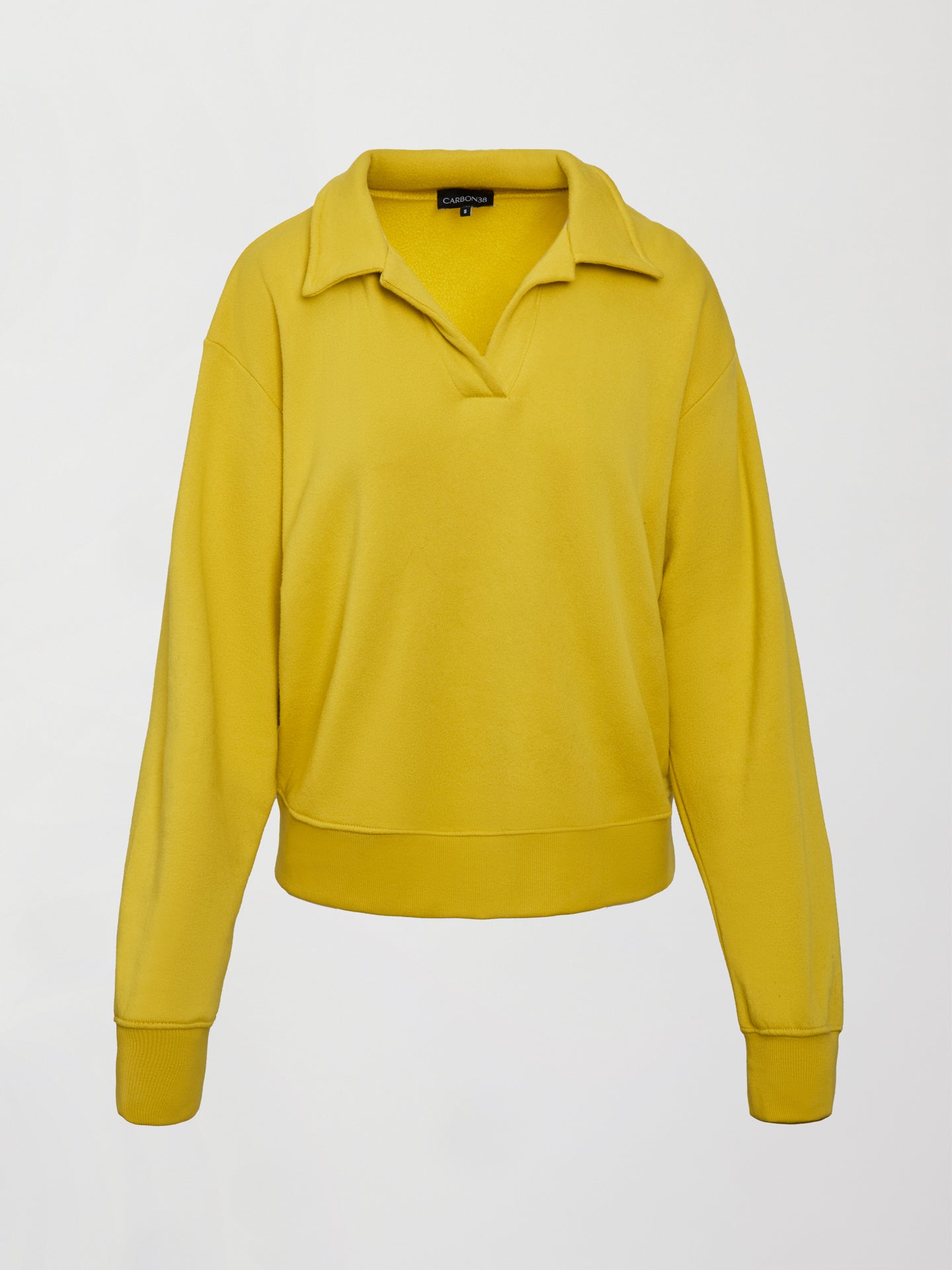 Carbon38 | Johnny Collar Sweatshirt in French Terry - Mango Mint