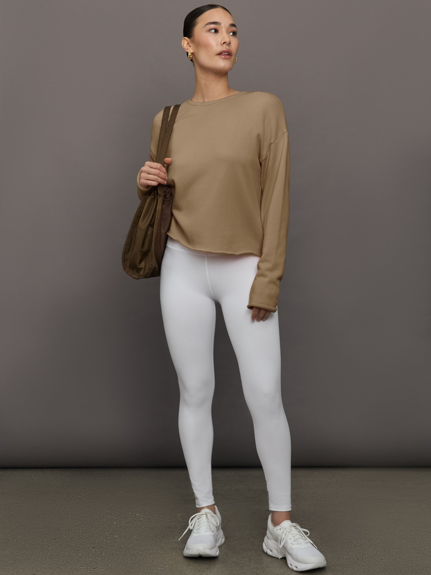 Carbon38 | Crew Neck Sweatshirt in French Terry - Chinchilla
