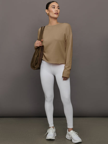Carbon38 | Crew Neck Sweatshirt in French Terry - Chinchilla