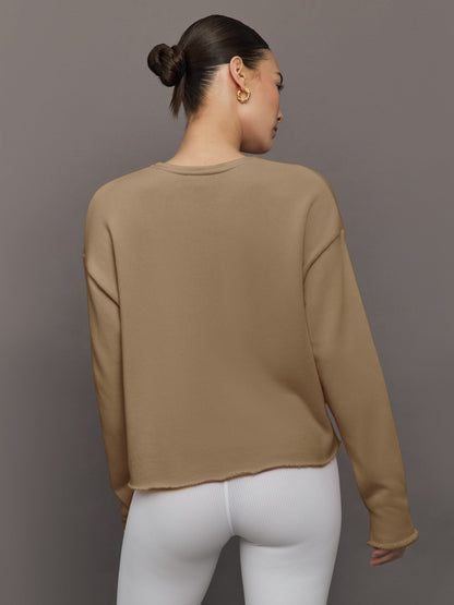 Carbon38 | Crew Neck Sweatshirt in French Terry - Chinchilla