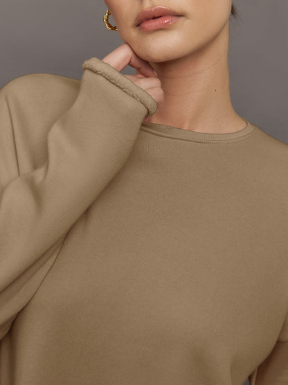 Carbon38 | Crew Neck Sweatshirt in French Terry - Chinchilla