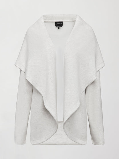 Carbon38 | Knit Cocoon Cardigan in Interlock - Moonbeam Heather