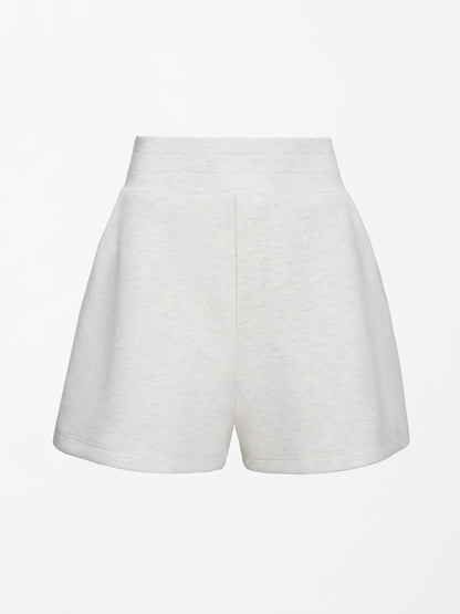 Carbon38 | High Rise Knit Short in Interlock - Moonbeam Heather