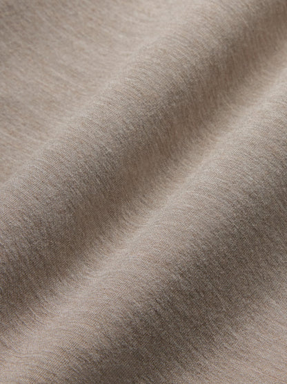 Carbon38 | Tapered Leg Jogger in Interlock - Taupe Heather