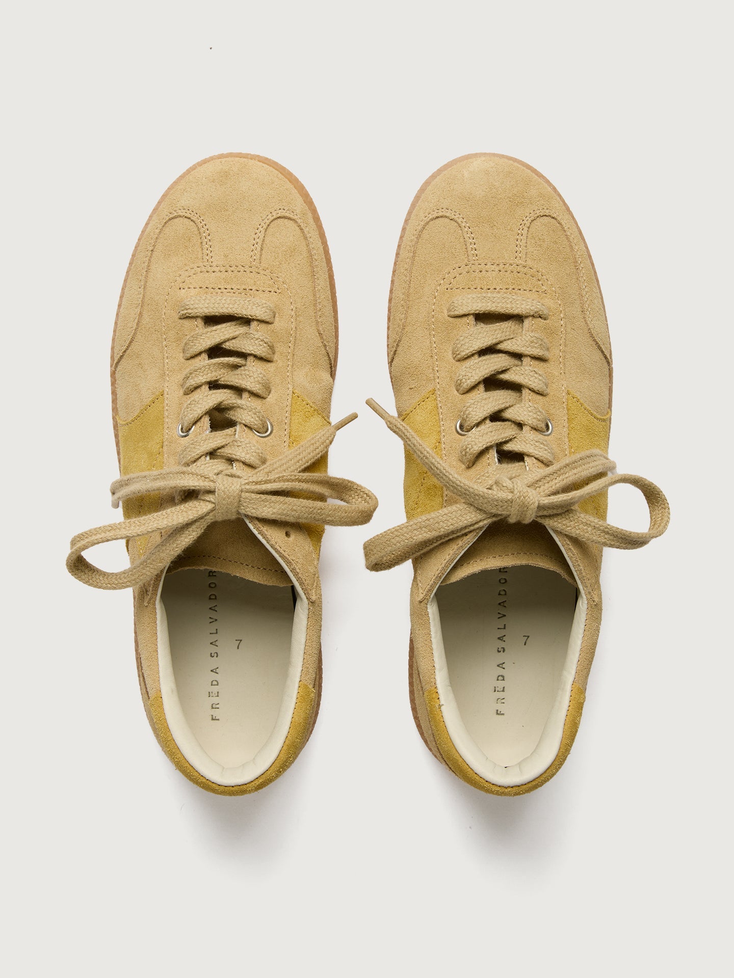 Carbon38 | Jackie Court Sneaker - Butter Suede Combo