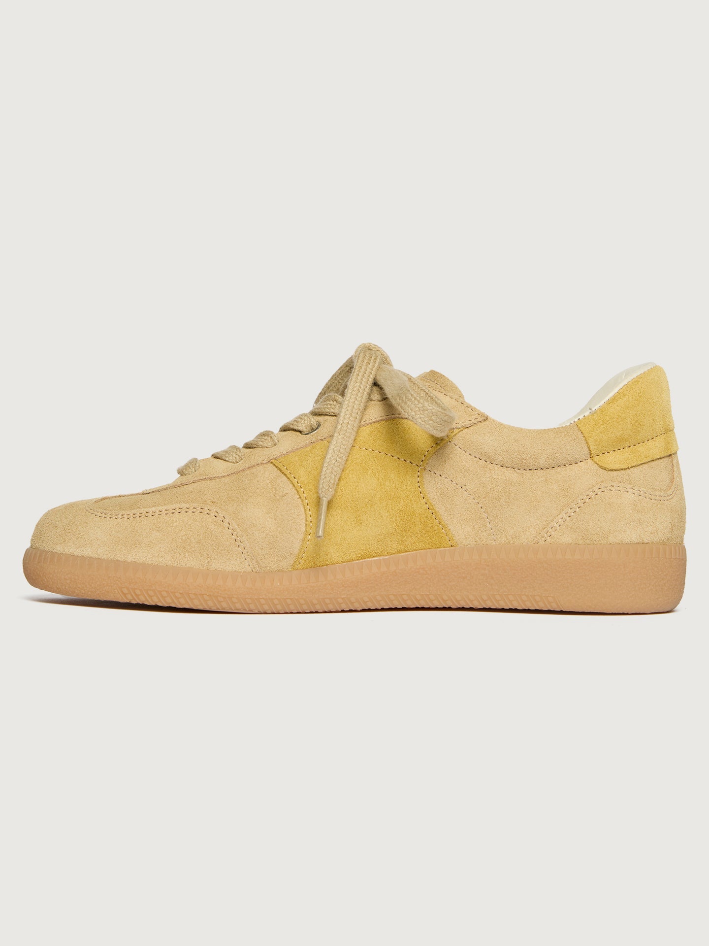 Carbon38 | Jackie Court Sneaker - Butter Suede Combo