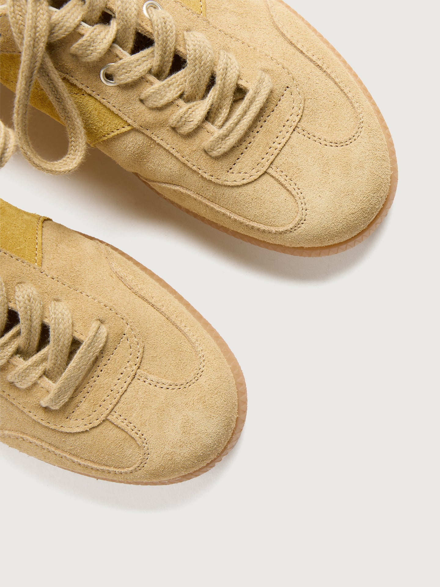 Carbon38 | Jackie Court Sneaker - Butter Suede Combo