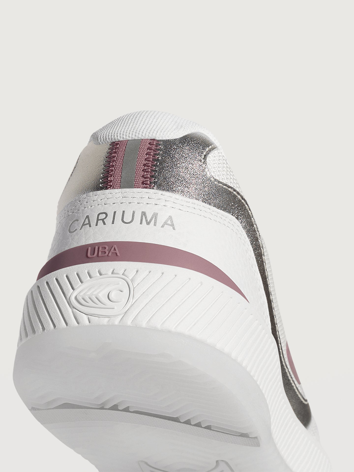 Carbon38 | Uba Premium Leather & Mesh - White/ Metallic Silver Blush Pink