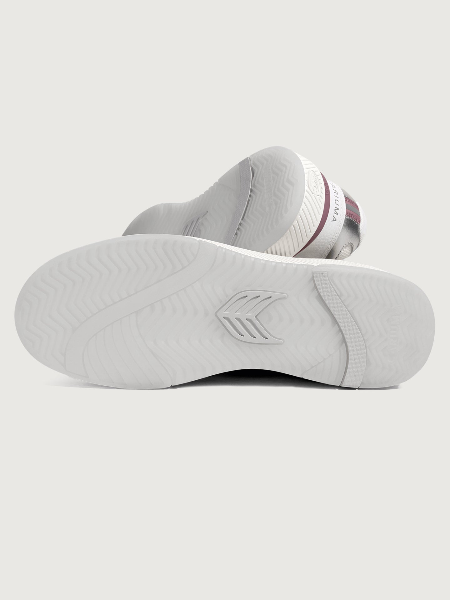 Carbon38 | Uba Premium Leather & Mesh - White/ Metallic Silver Blush Pink