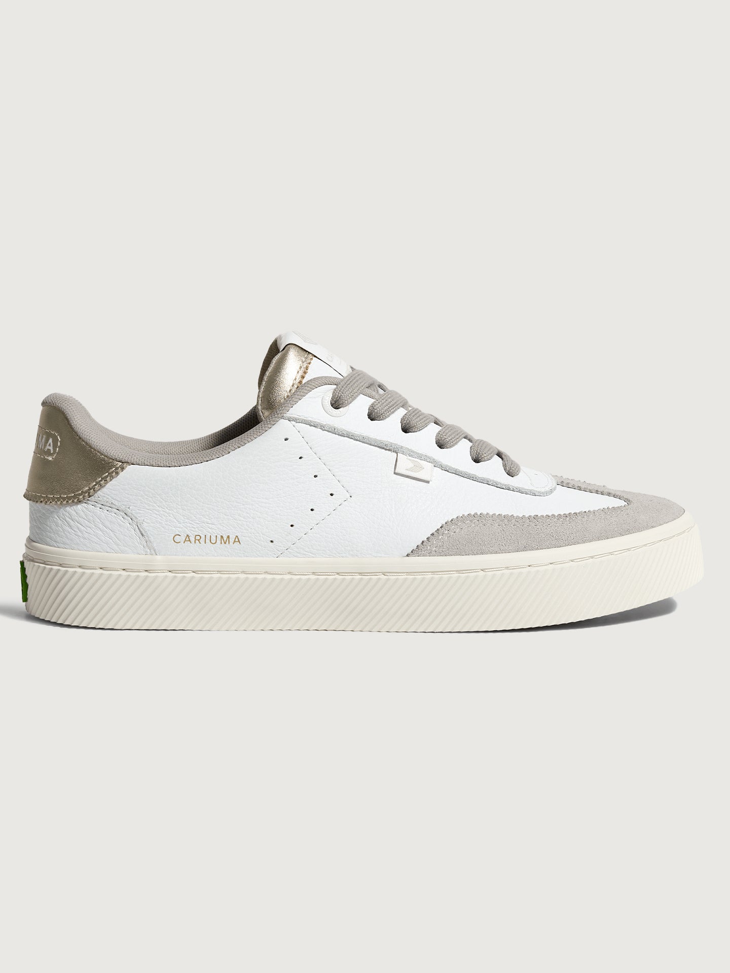 Carbon38 | Toca Premium Leather & Suede - White/Off-White Vintage & Metallic Gold