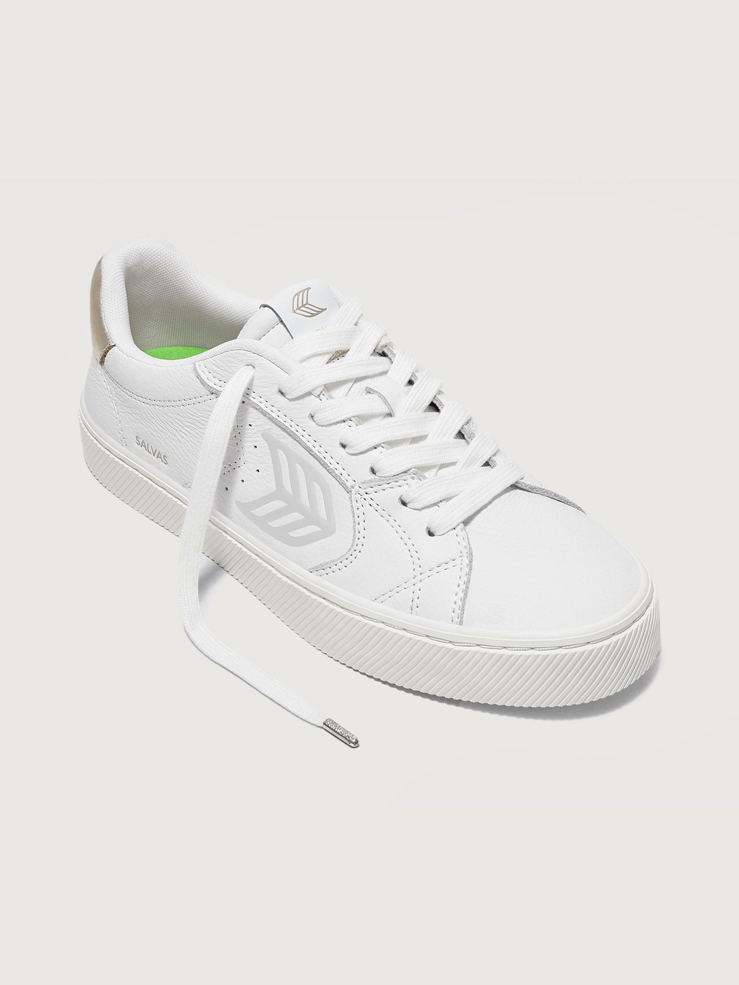 Carbon38 | Salvas Premium Leather - White/Metallic Gold & Ice