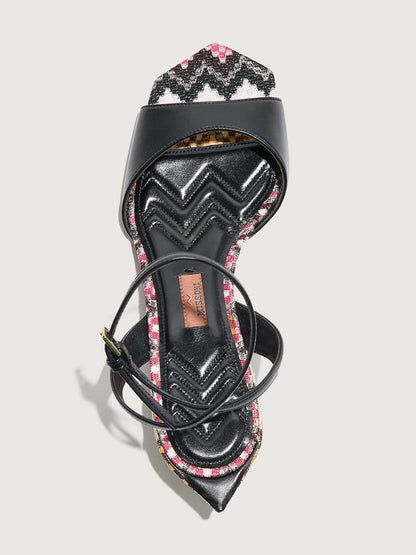 Carbon38 | Sicilia Leather - Black Leather/ Raschel Wave